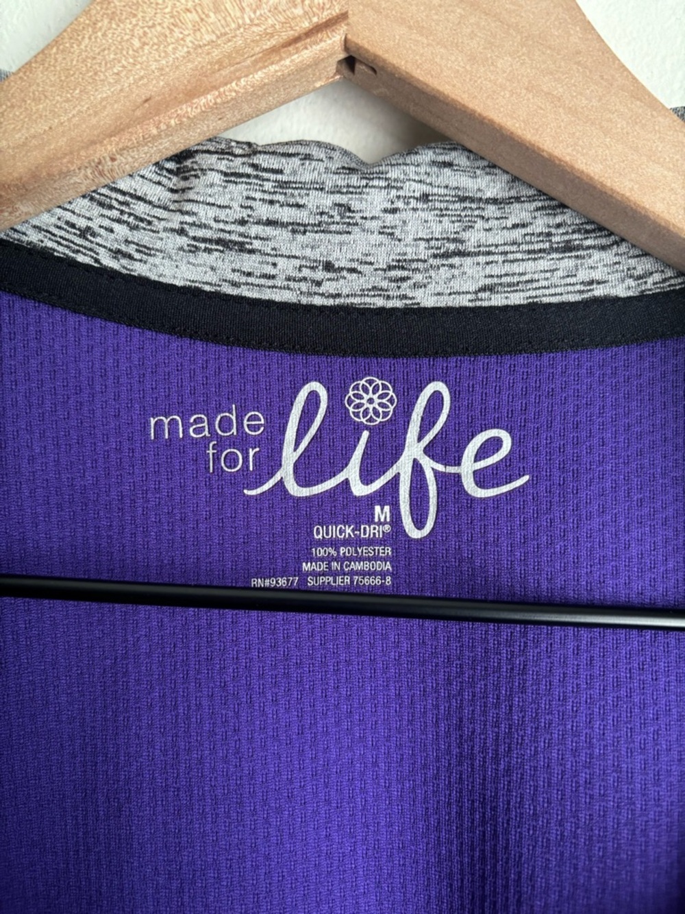 Made For Life Purple Quick-Dri Zip Up Athletic Jacket Women’s Medium Activewear - Picture 4 of 14